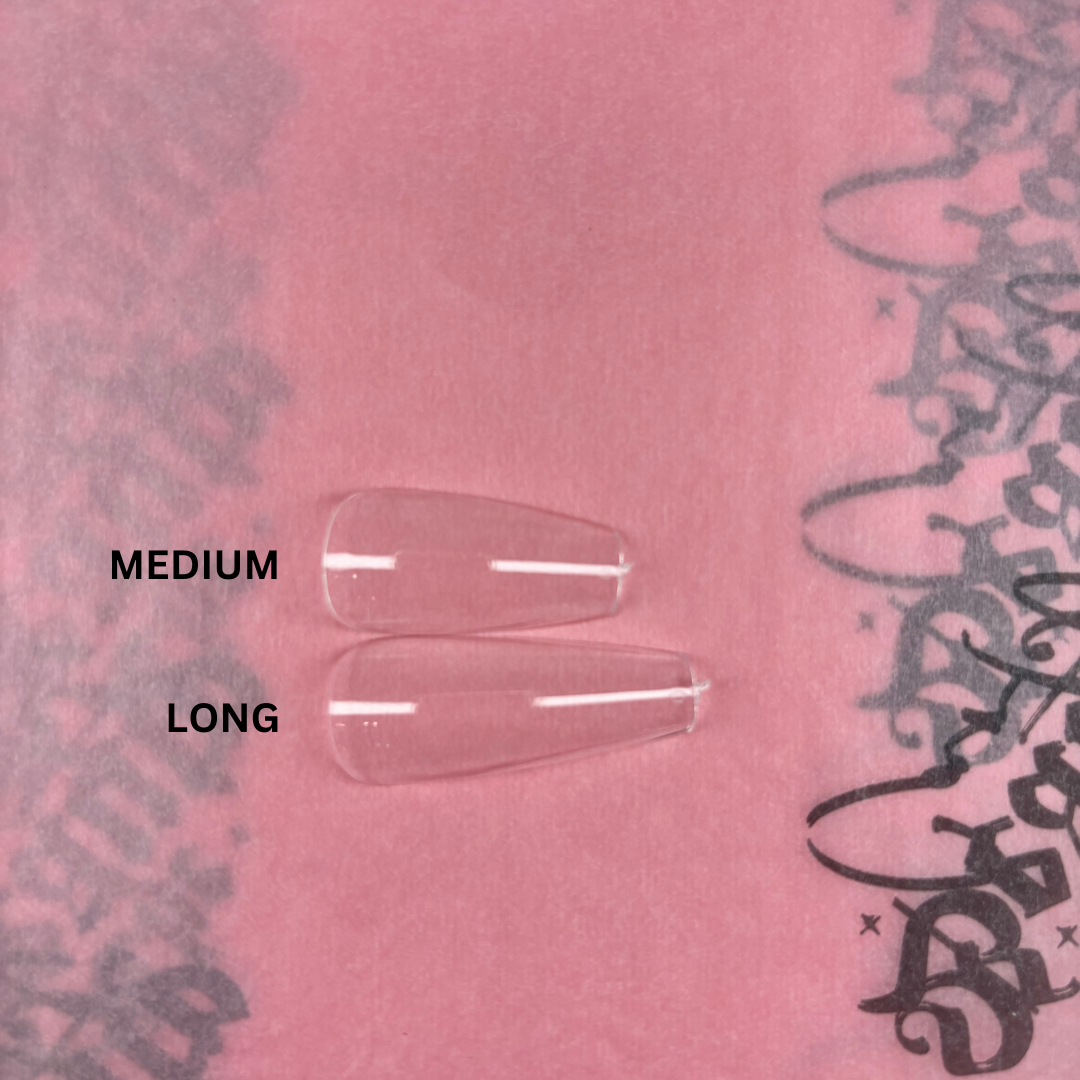 Coffin Gel X Tips - Medium Length