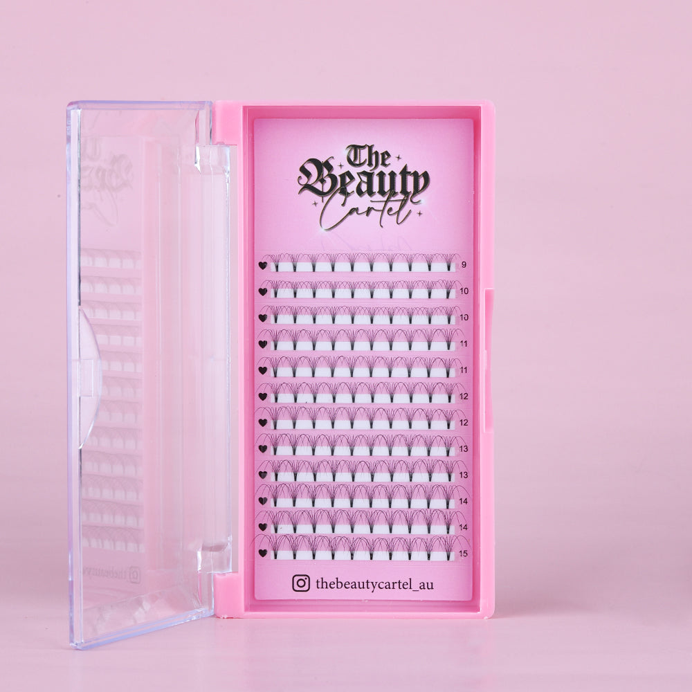 6D C Curl Premade Lash Trays by The Beauty Cartel AU