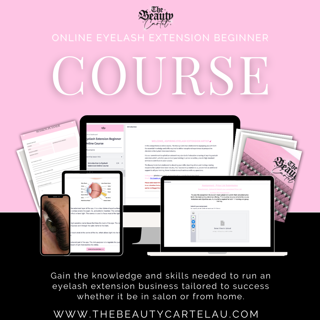 Eyelash Extension Beginners Online Course