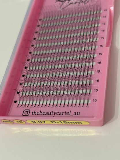 Ultra Dark 4D D Curl Promade Lash Trays